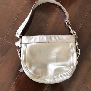 Coach silver shoulder bag